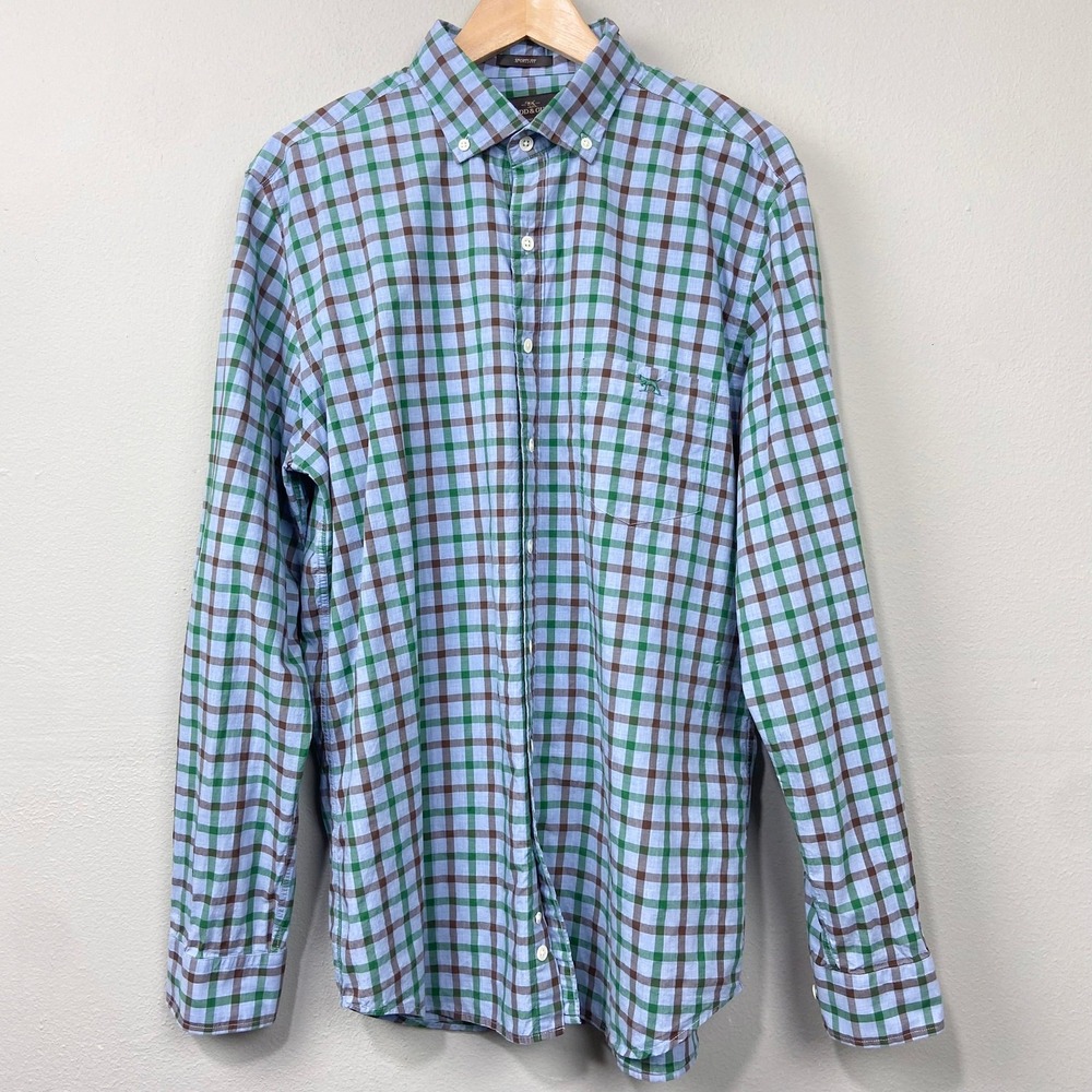 Rodd & Gunn Sport Fit Shirt‎ Size L Plaid Button Down Long Sleeve Preppy Classic